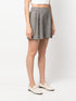 shorts plisados en mezcla de lana